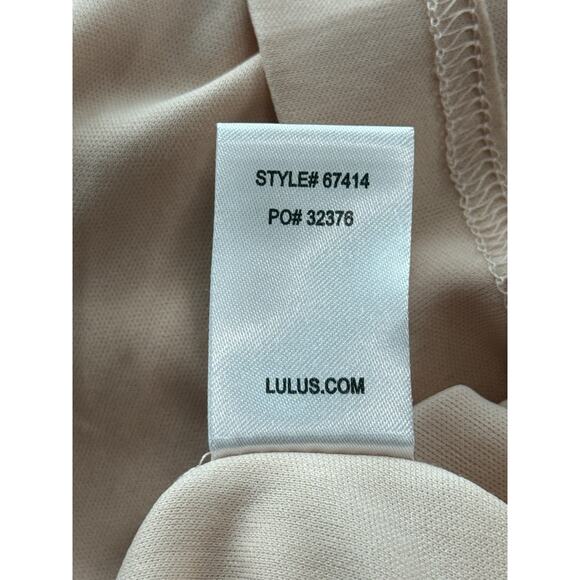 Lulus Blush Pink Maxi Dress Women’s Medium Ruffle V-Neck High Low Chiffon - Picture 8 of 11